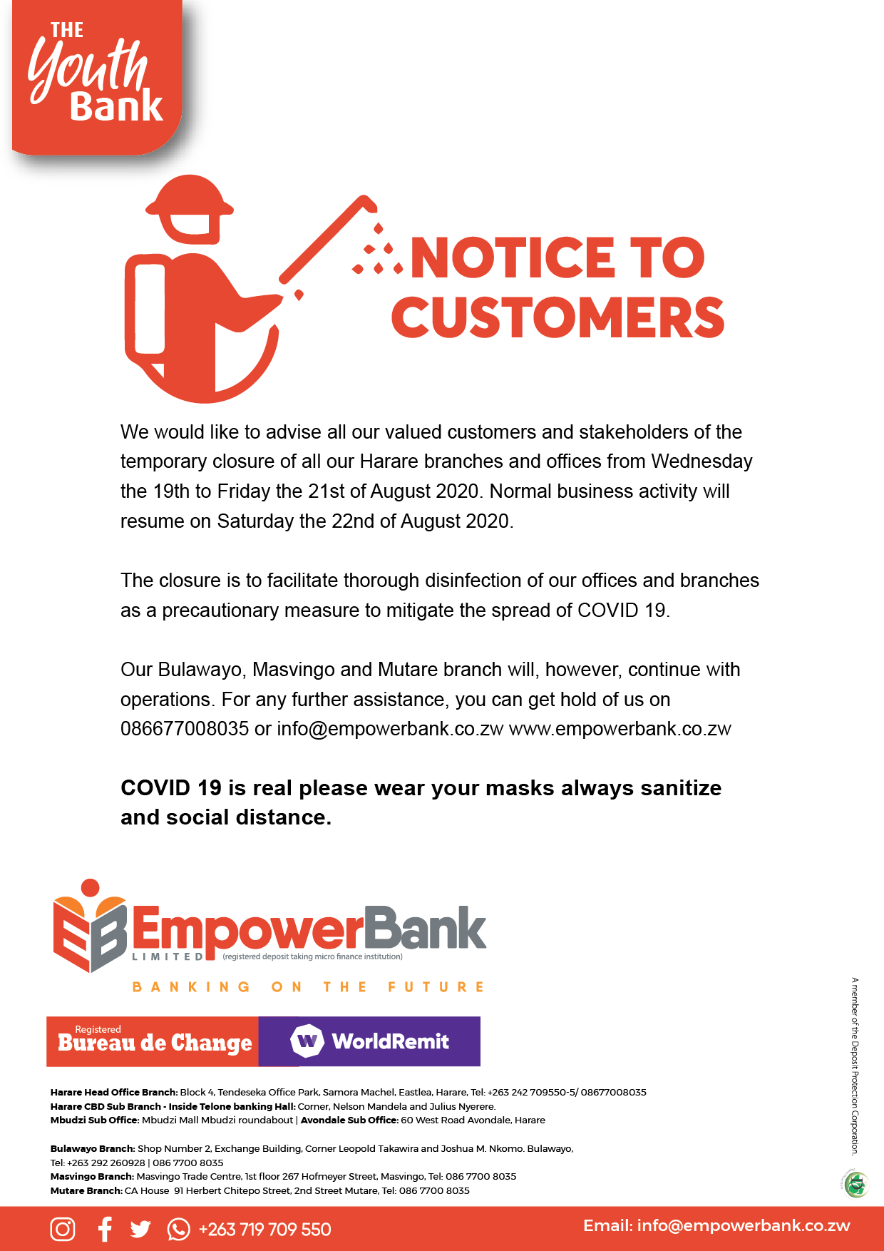 Customer Notice | Empower Bank